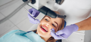 Patient smiling during dental consultation at a London dental clinic
