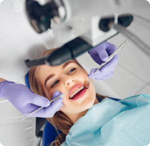 Patient receiving dental treatment at a dental clinic in London